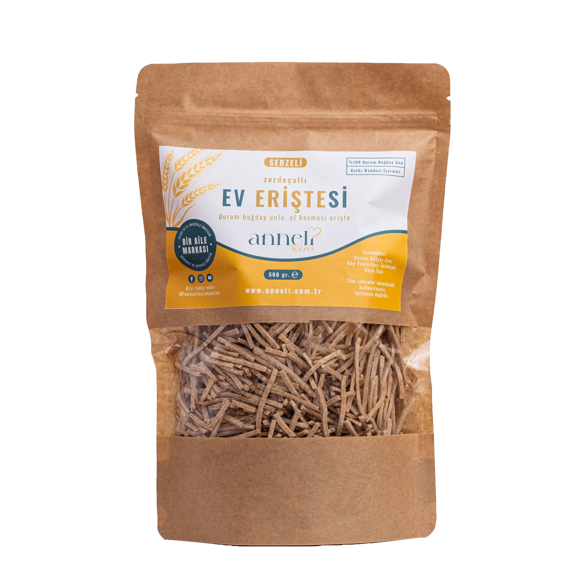 Zerdeçallı Ev Eriştesi 500gr