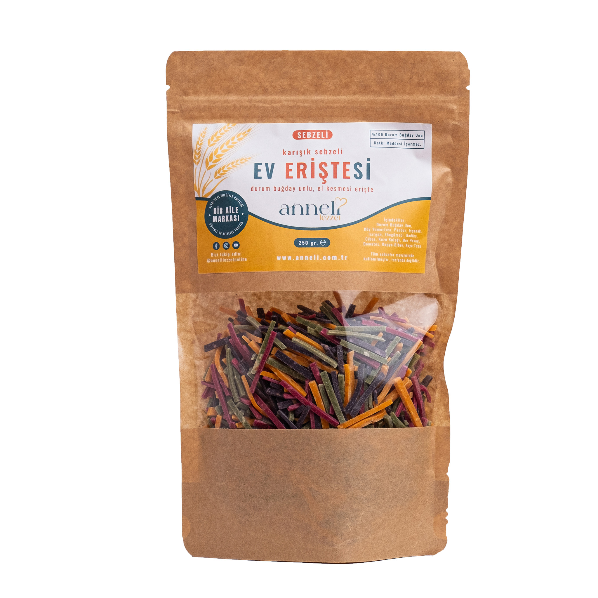 Karışık Sebzeli Ev Eriştesi 250gr