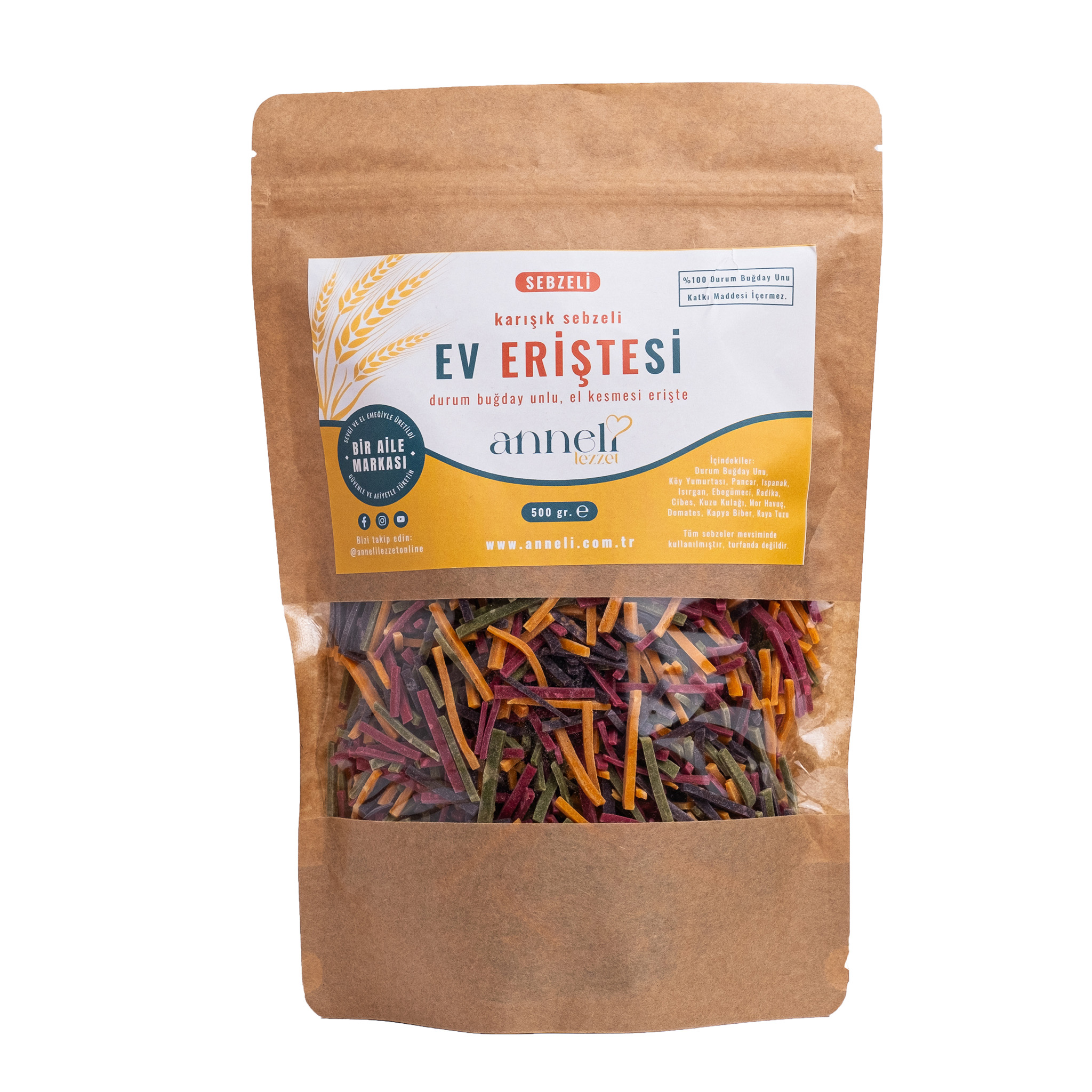 Karışık Sebzeli Ev Eriştesi 500gr