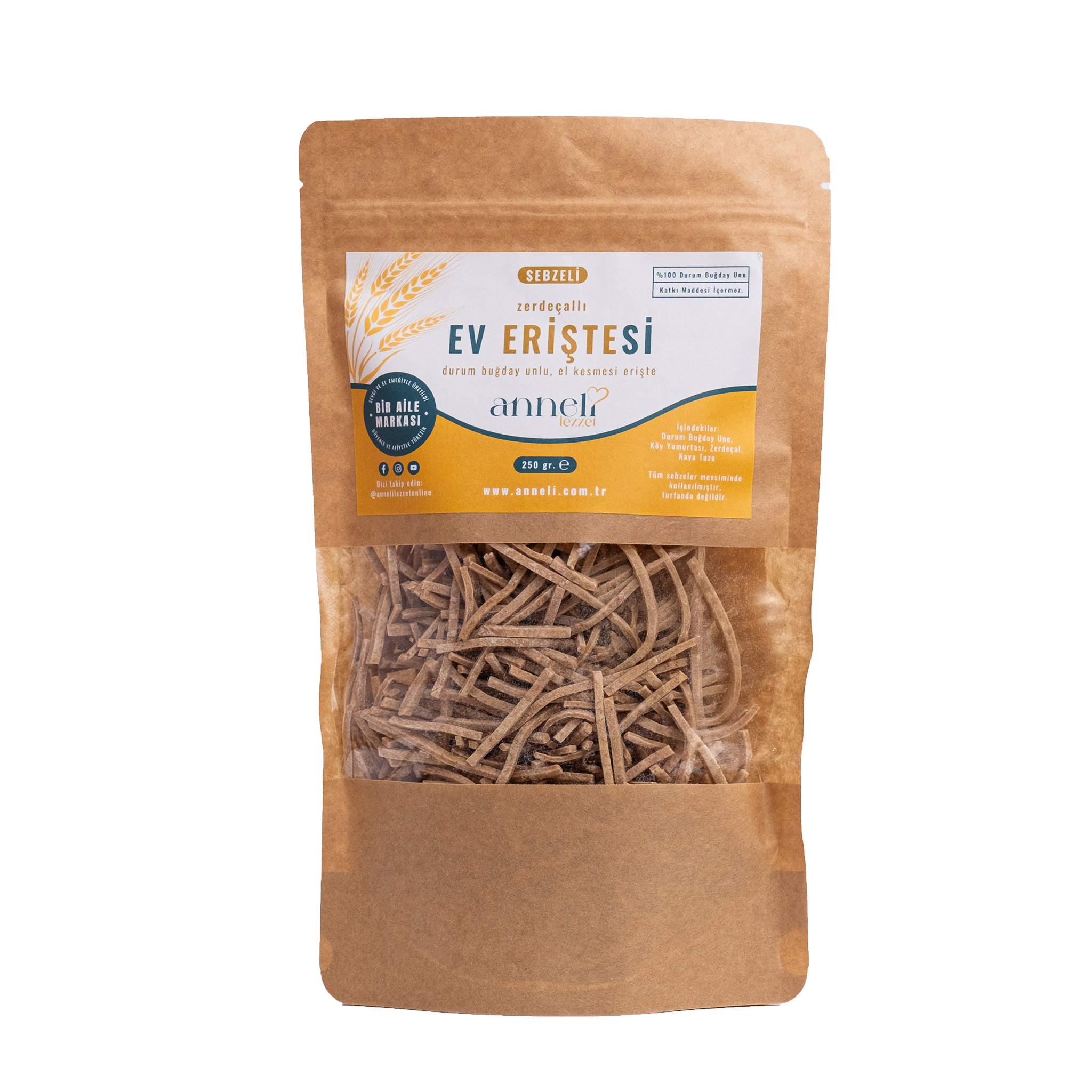 Zerdeçallı Ev Eriştesi 250gr