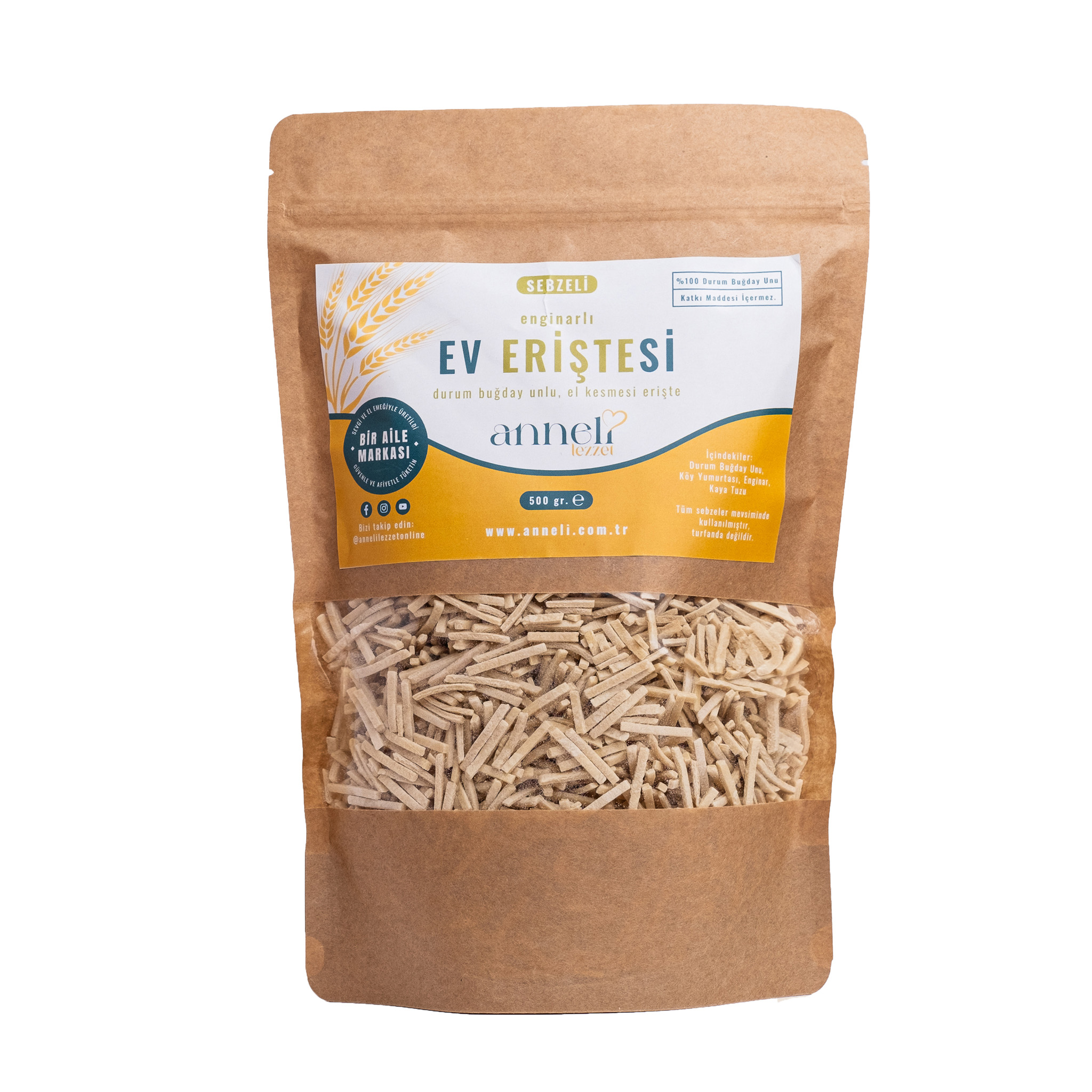 Enginarlı Ev Eriştesi 500gr